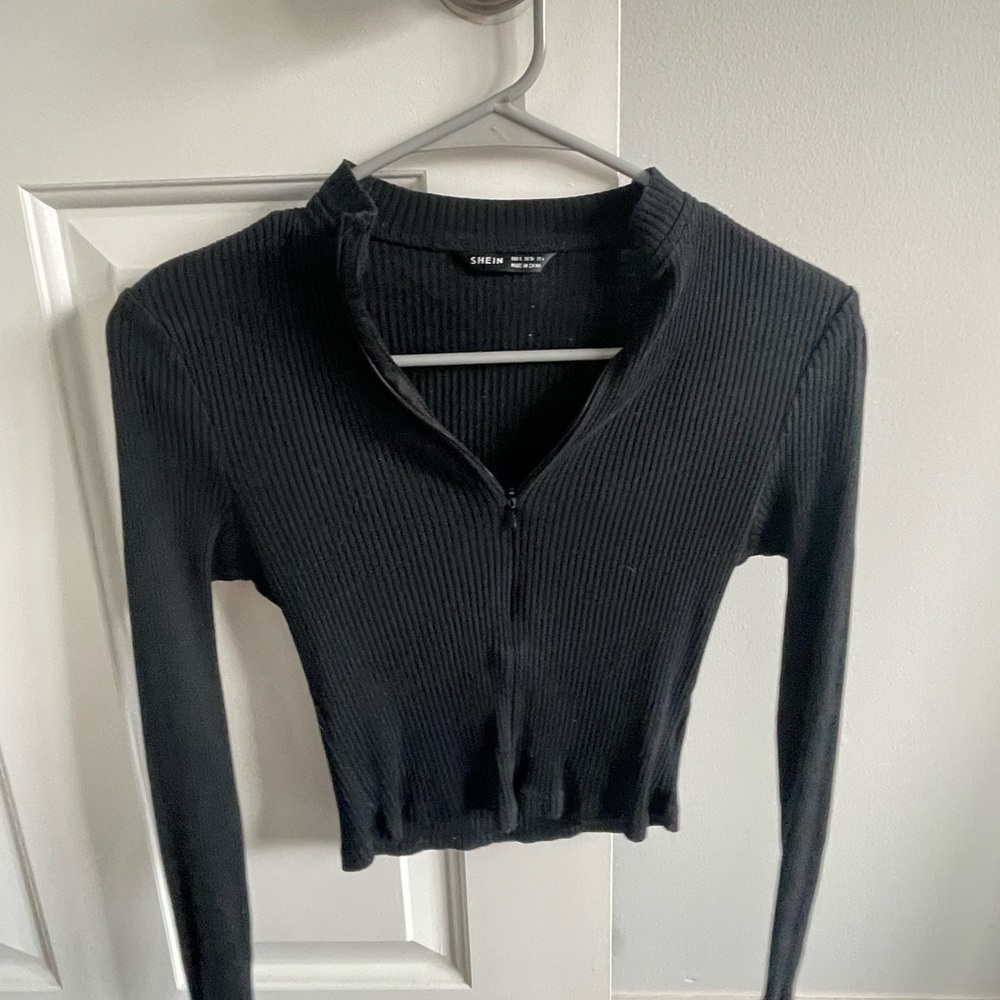Shien black quarter zip size small good condition